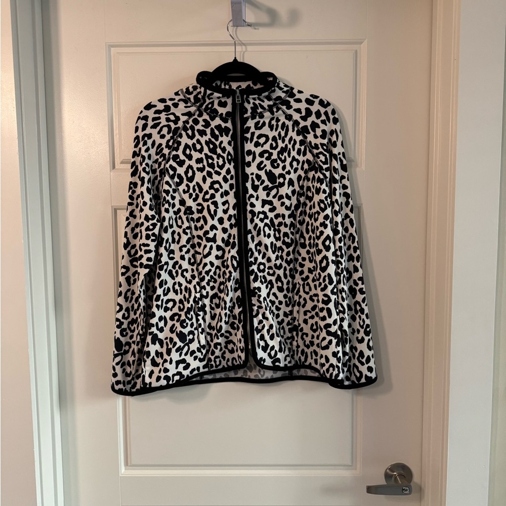 Jones New York Black and White Animal Print Jacket